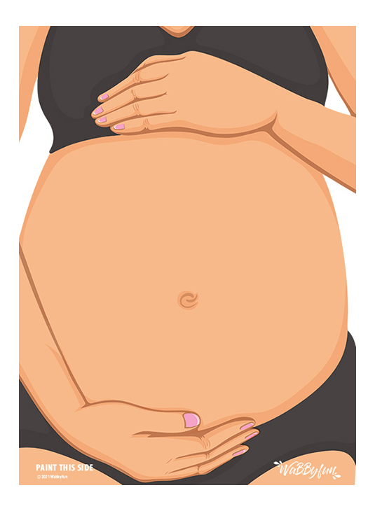 facepainting practice board belly